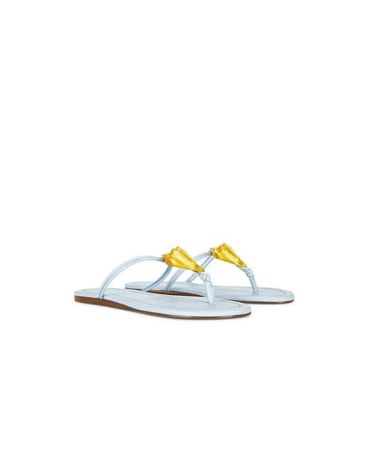 Farm Rio White Shell Flat Sandal