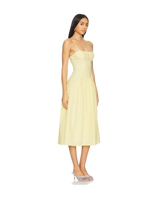 MORE TO COME Yellow Margaery Midi Dress