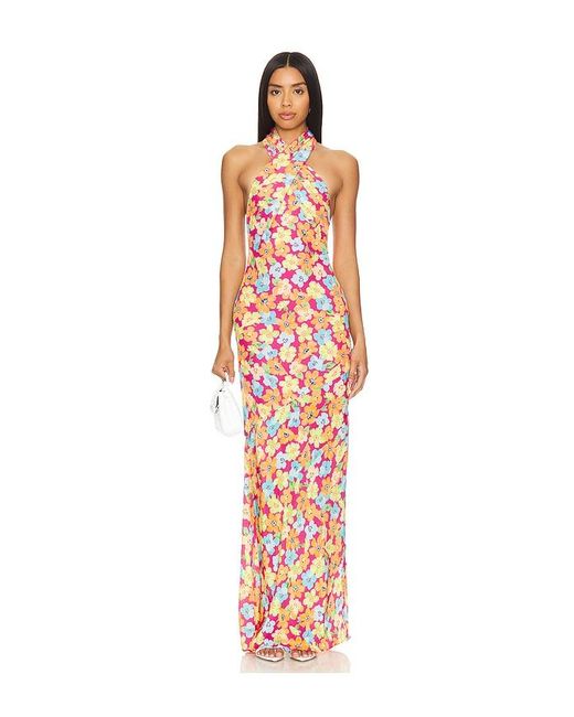 Lovers + Friends Orange Macie Maxi Dress