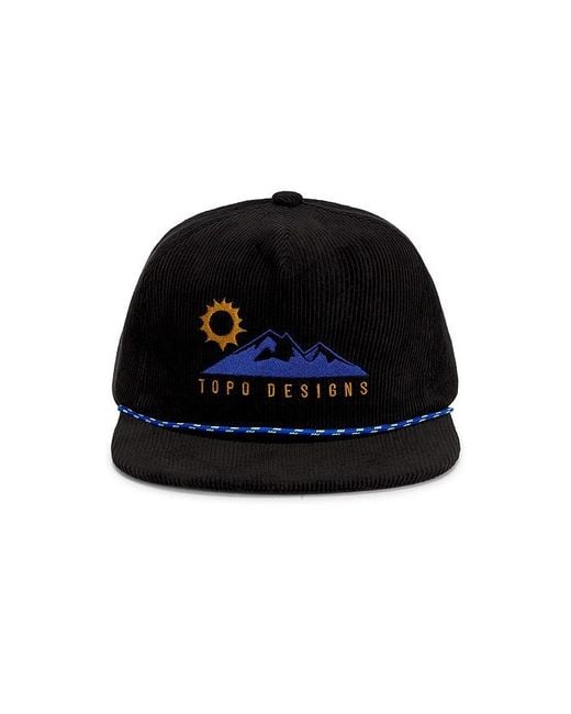 Topo Black Corduroy Trucker Hat for men