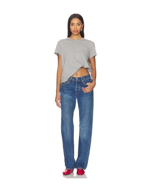 aligrace Blue Vintage Relaxed Split Jeans