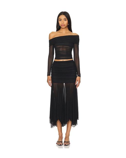 Kami Off Shoulder Top En Color Negro Talla (También En Xs, S, M, Xxs, Xl) superdown de color Black