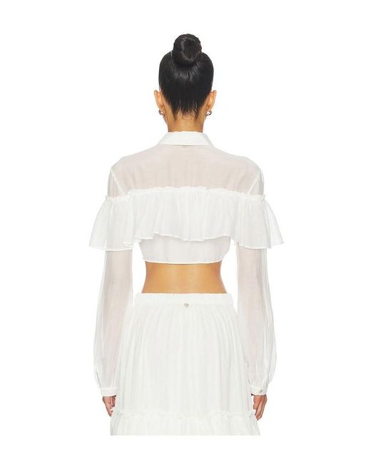 Aniye By White Carmen Crop Shirt