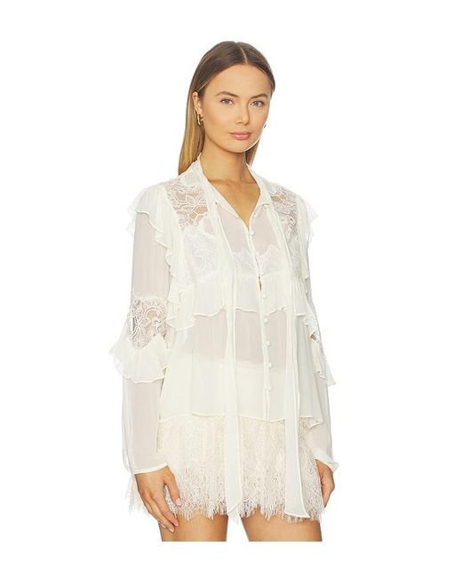 LoveShackFancy White Farah Top