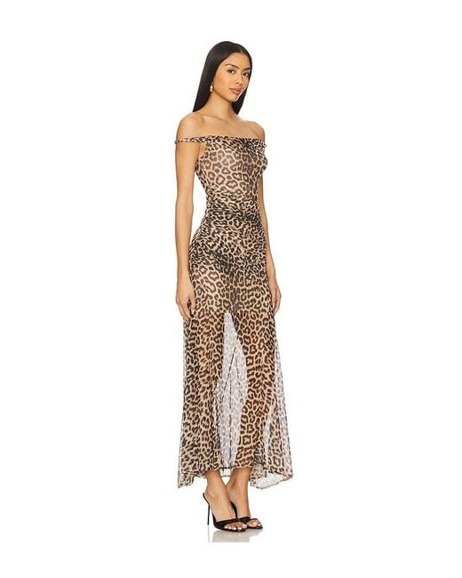 Alice + Olivia Natural Midi-Kleid Bianca Twist