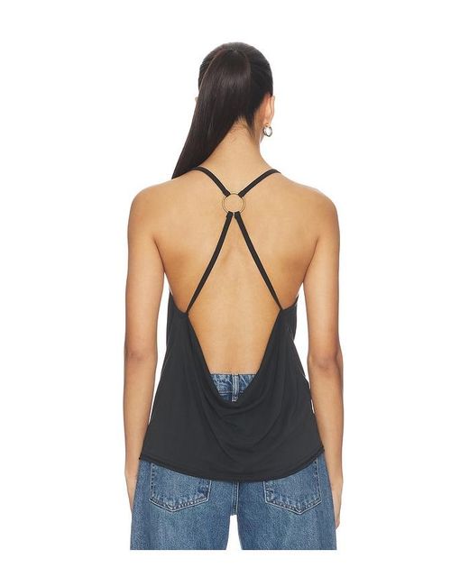 Free People Blue Veda Cowl Top