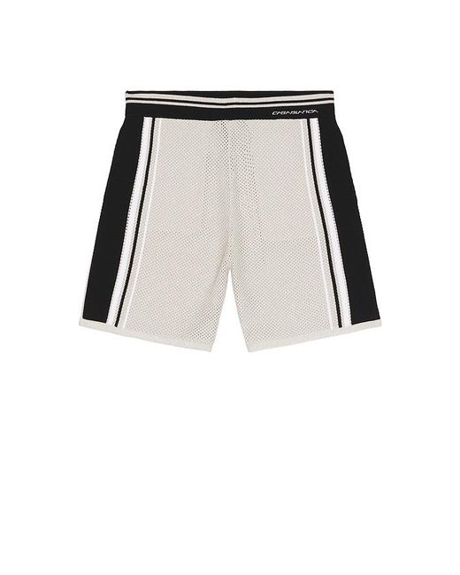 Casablanca Natural Metallic Mesh Stripe Shorts for men