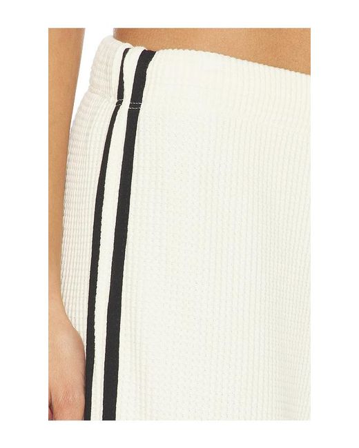 DONNI. White The Thermal Stripe Crop Pant