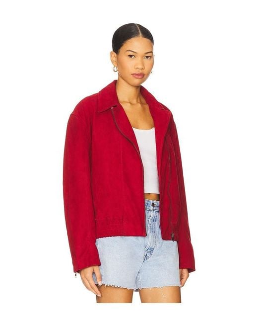 Urban Outfitters Red X Revolve Rex Bomber Jacket
