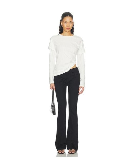 EB DENIM White Rory Layered Long Sleeve