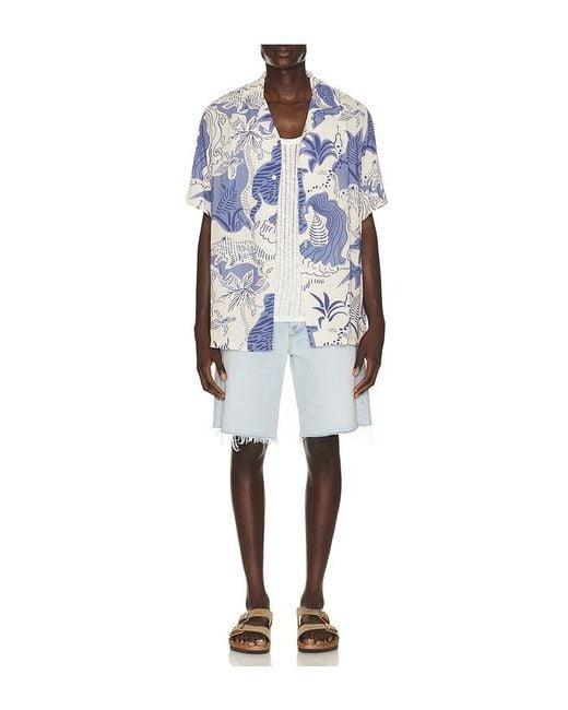 Oas Blue Mystea Rocco Shirt for men