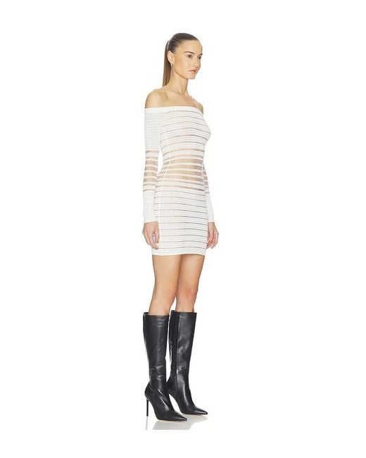 HAELO White Veiled Mini Dress