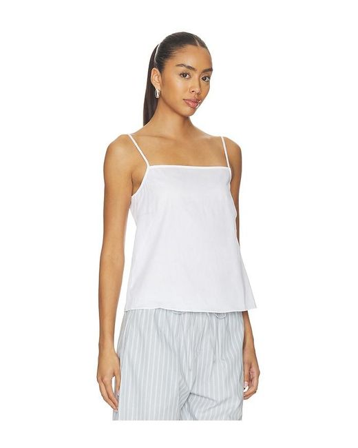 Leset White Yoko Tie Back Top