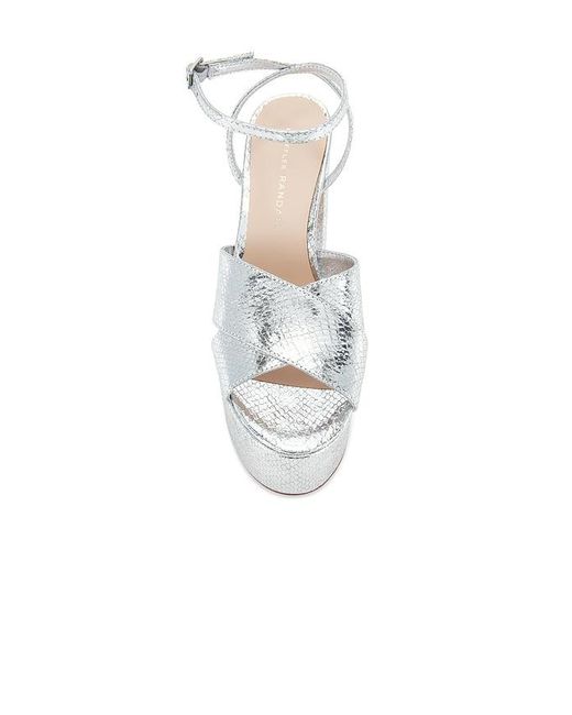 Loeffler Randall White Loretta Platform Sandal