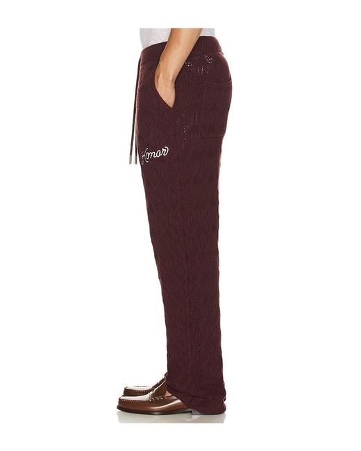 Honor The Gift Red Cable Knit Pant for men