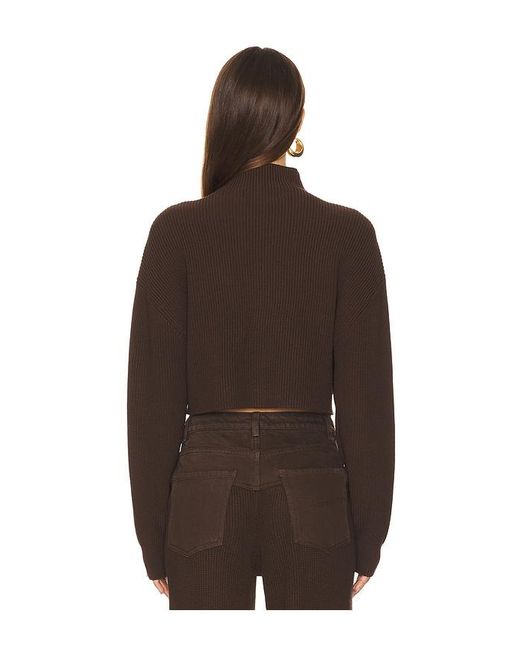SER.O.YA Black Carmen Mid Cropped Sweater