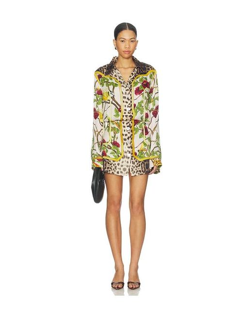 Muma World Yellow Ispahan Tailored Shirt Dress