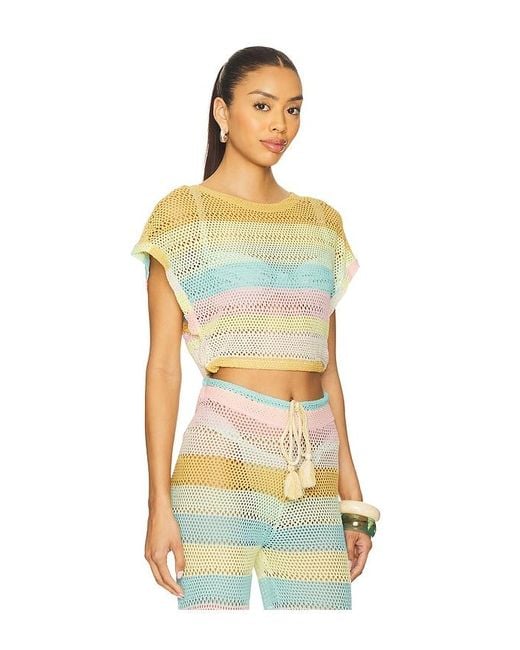 PQ Swim Yellow Renee Crop Top