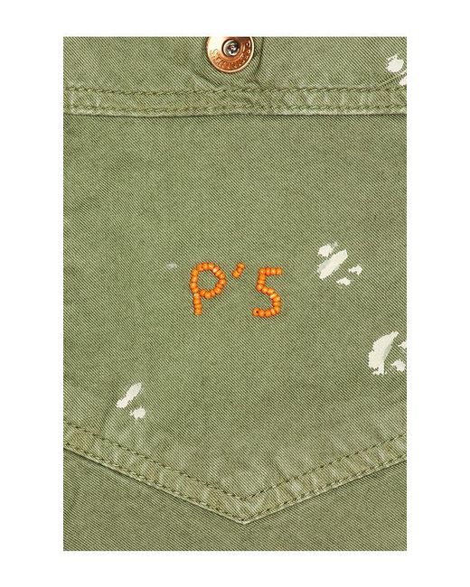 President's Green Bermuda Fatigue Dust Shorts for men
