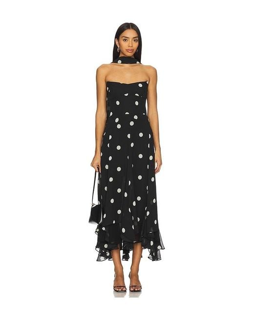 Amanda Uprichard Black Monterey Dress With Scarf