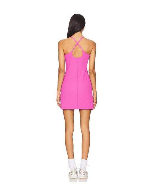 Beyond Yoga Pink The Line Ribbed Mini Dress