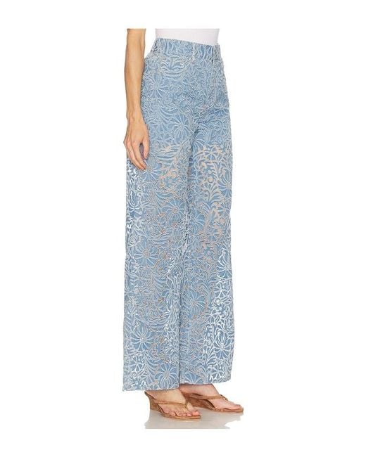 Veronica Beard Blue Taylor High Rise Wide Leg