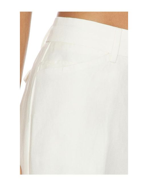 Closed White Flared Linen Pants