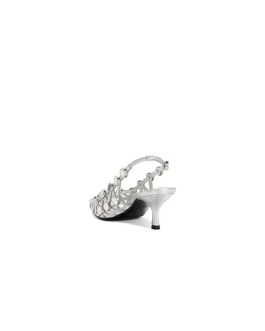 The Attico White Grid 50Mm Slingback