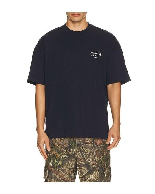 AllSaints Blue Underground Crew Tee for men
