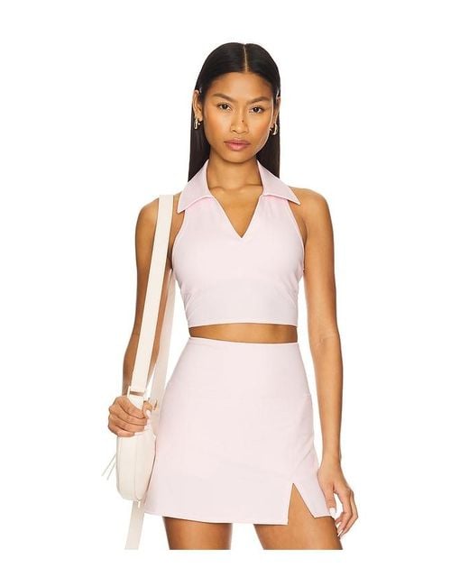 WellBeing + BeingWell White Movewell Frankie Cropped Tank