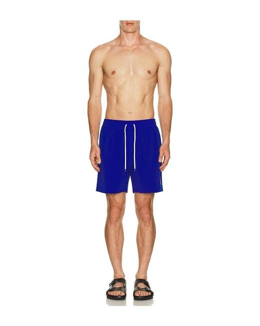 Polo Ralph Lauren Blue Novelty Island Bear Traveler Swim Trunk for men