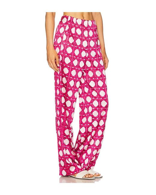 Pantalón Rita En Color Fucsia Talla (También En M, S) MISA Los Angles de color Red