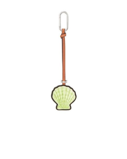 Tory Burch Metallic Leather Shell Key Fob
