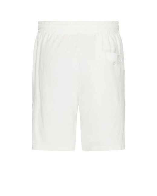 Frescobol Carioca White Augusto Terry Cotton Blend Shorts for men