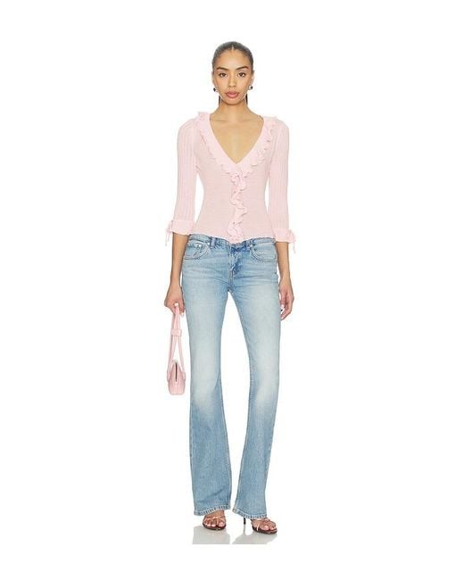 With Jean Pink Emily Top
