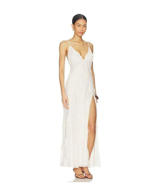 Bardot White Romaya V Neck Maxi Dress