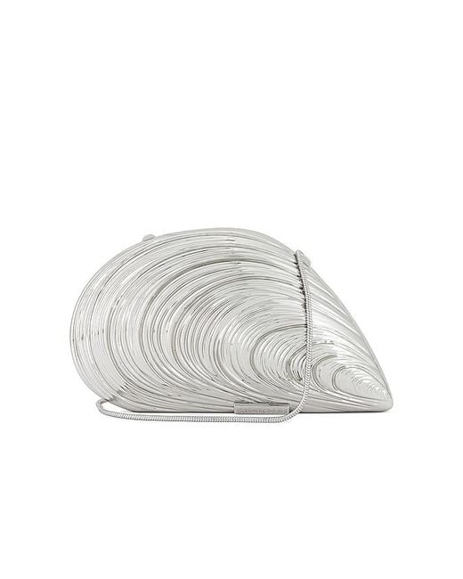 Jonathan Simkhai White Bridget Oyster Shell Clutch