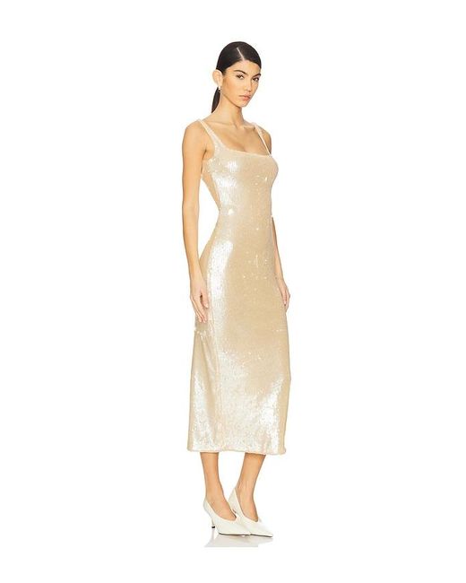 L'academie White 'Academie Ceci Sequin Midi Dress
