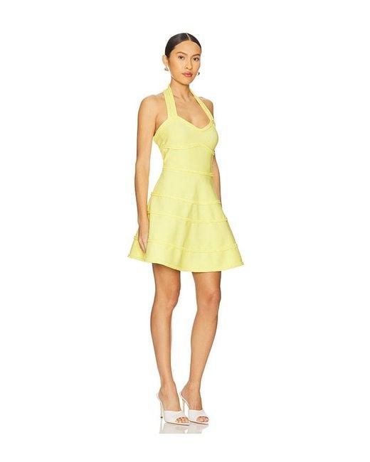 Elliatt Yellow Katlyn Halter Mini Dress