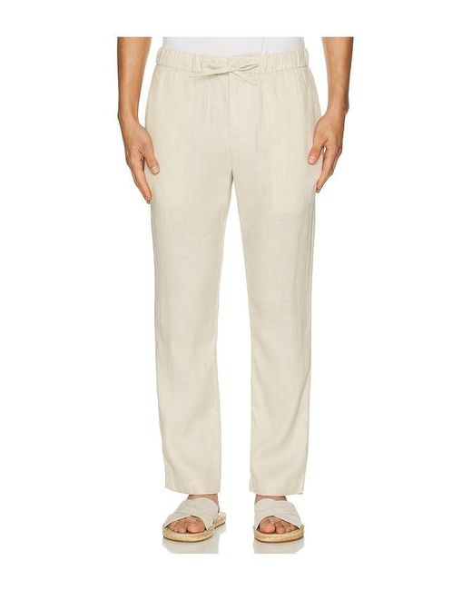 Frescobol Carioca Natural Oscar Linen Chino Pant for men