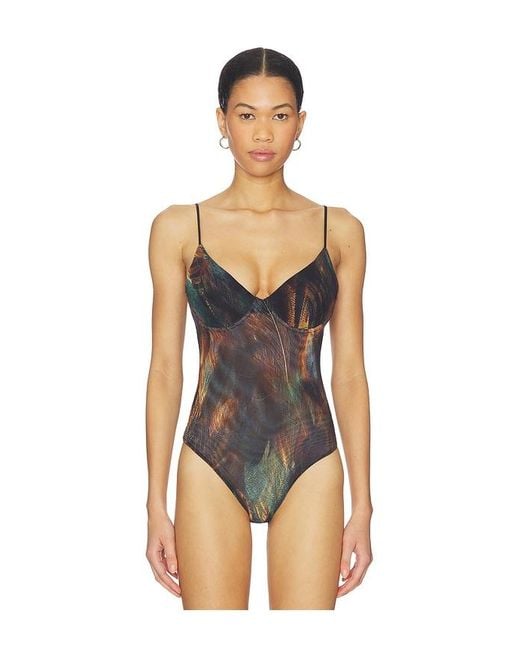 L'Agence 'Agence Elowen アンダーワイヤーボディスーツ Black