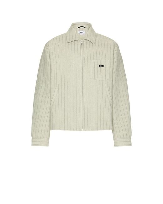 Obey White Vernon Zip Jacket for men
