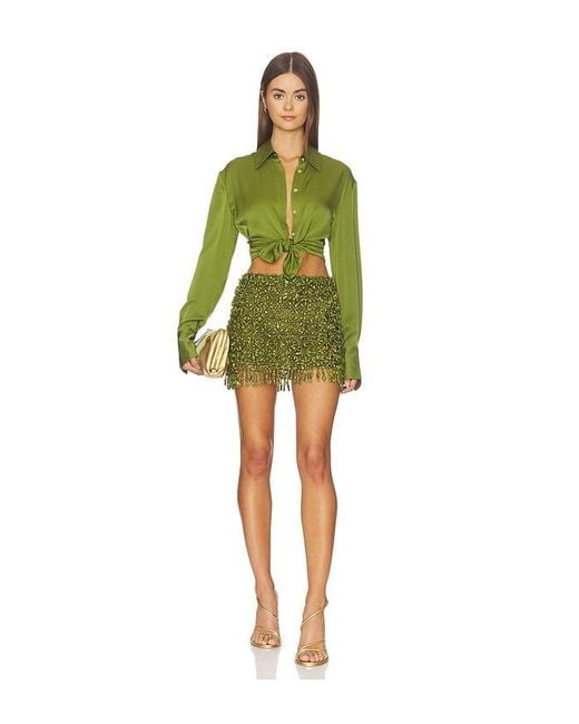 Cult Gaia Green Cynara Top