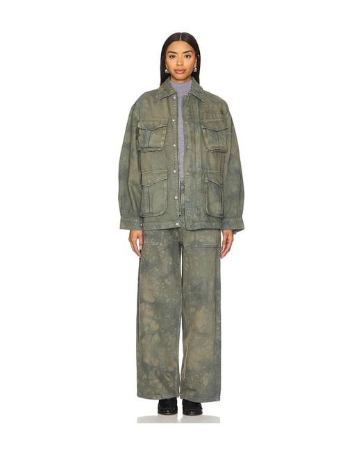 GRLFRND Green Kaia Oversized Drawstring Jacket