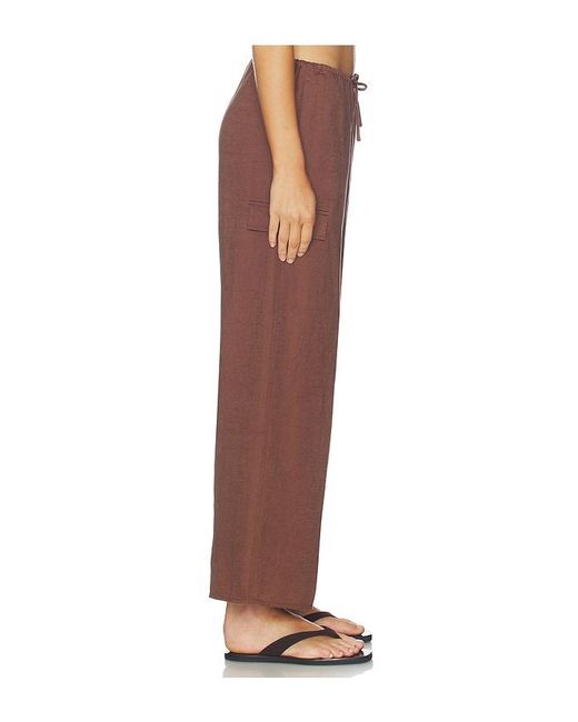 Onia Brown Air Linen Cargo Pant