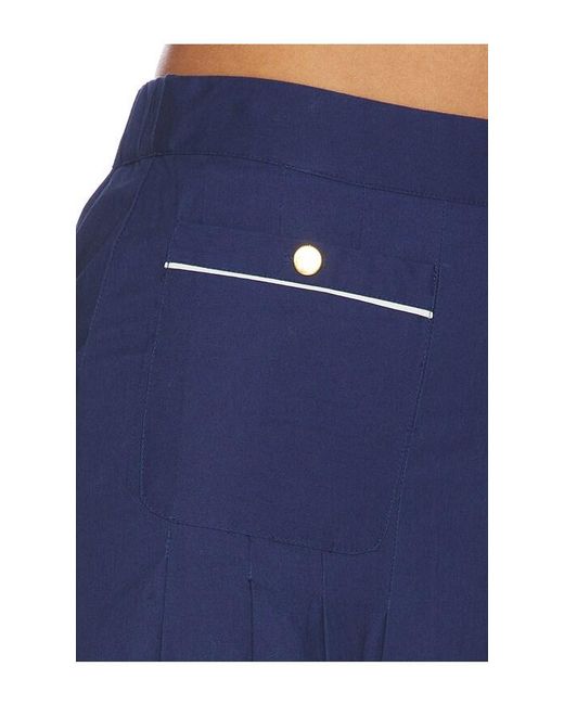 SER.O.YA Blue Yumi Poplin Skirt