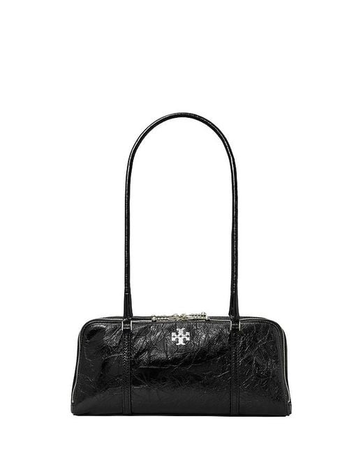 Bolso Satchel Pequeño Marshmallow En Color Negro Talla Tory Burch de color Black