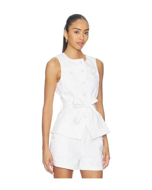 Cinq À Sept White Denim Reenee Vest