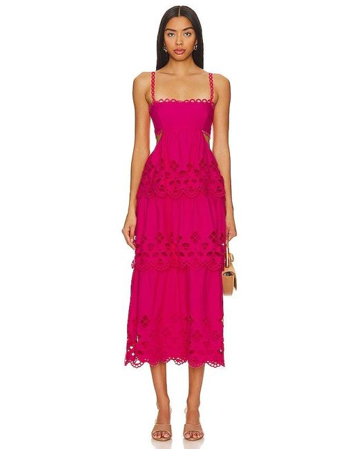 Saylor Pink Elloise Midi Dress