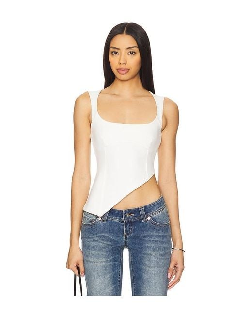 Lovers + Friends Blue Penn Top